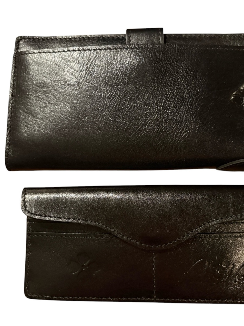 Patricia Nash Valentia 100% Full Grain Black Leather Wallet or Wristlet - Picture 3 of 4